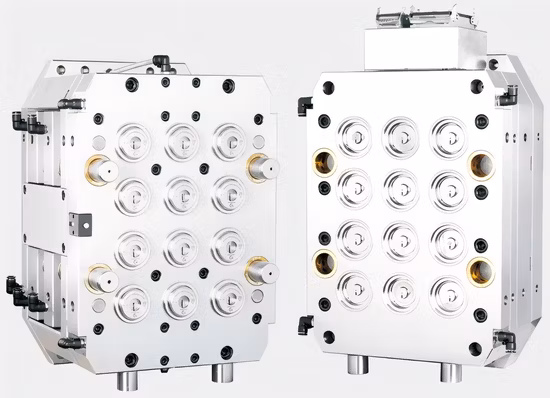 Stampo per tappo flip top a canale caldo con sistema di chiusura del tappo